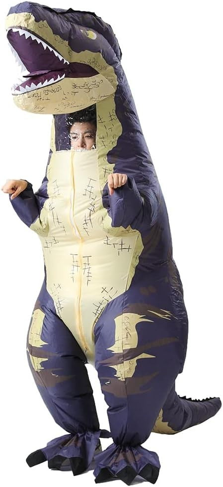 7ft T-Rex Inflatable Costume Adult Size for Halloween Cosplay Party Fancy Dress Halloween Fast