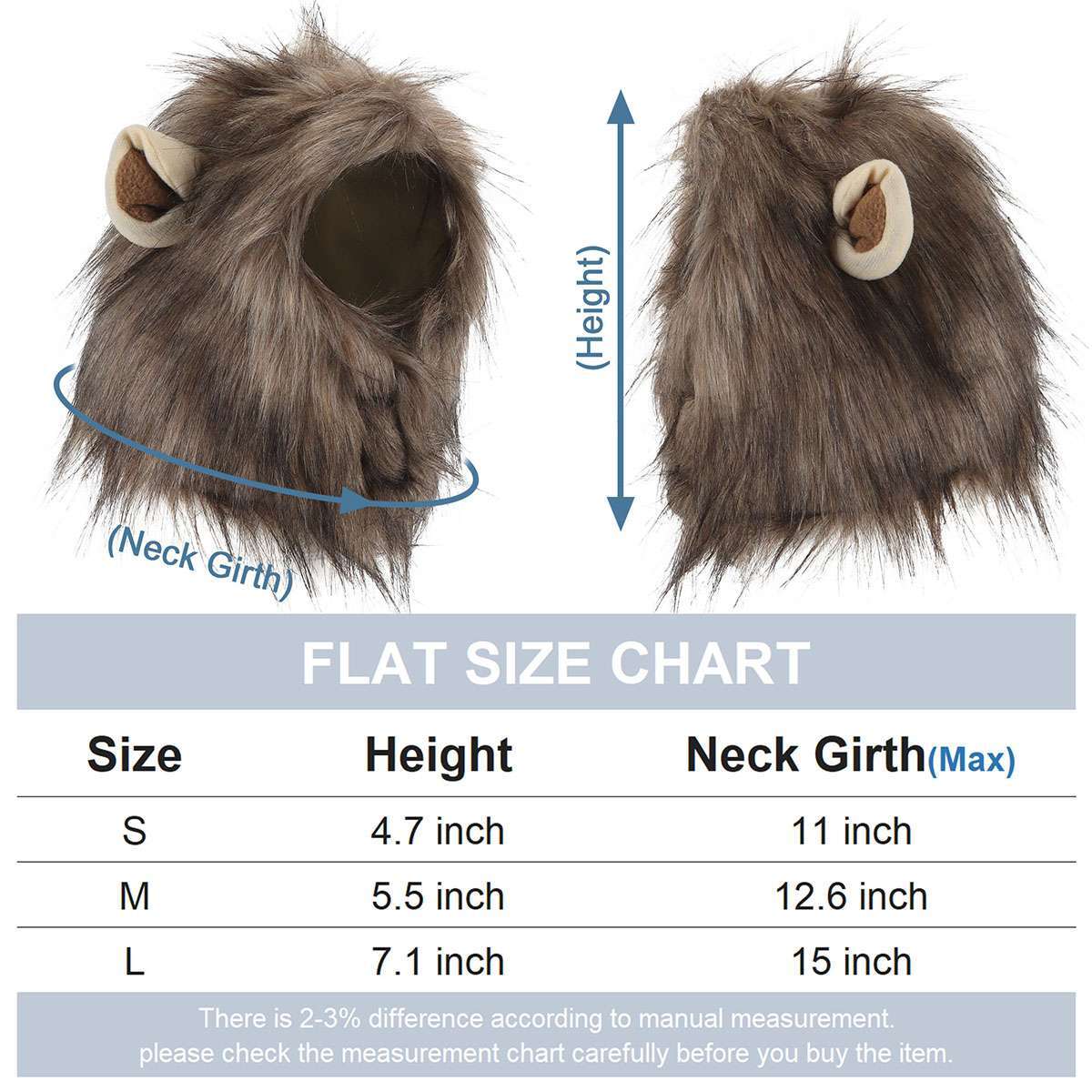 Funny Cute Lion Mane Costume Headgear for Cat Dog Pet Clothes Dress Party USA Halloween Fast