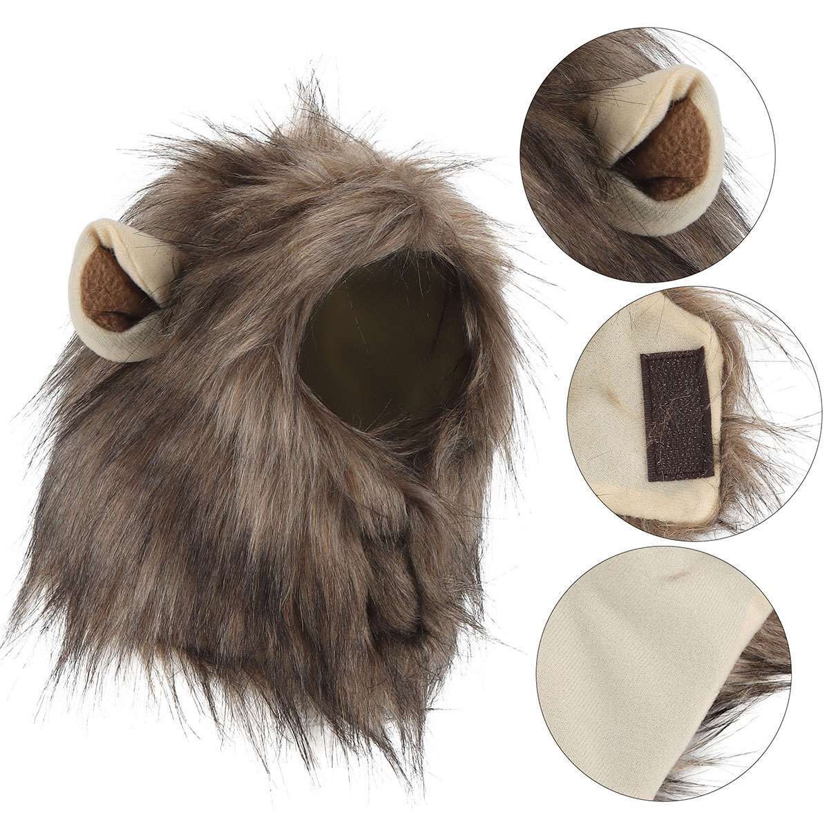 Funny Cute Lion Mane Costume Headgear for Cat Dog Pet Clothes Dress Party USA Halloween Fast