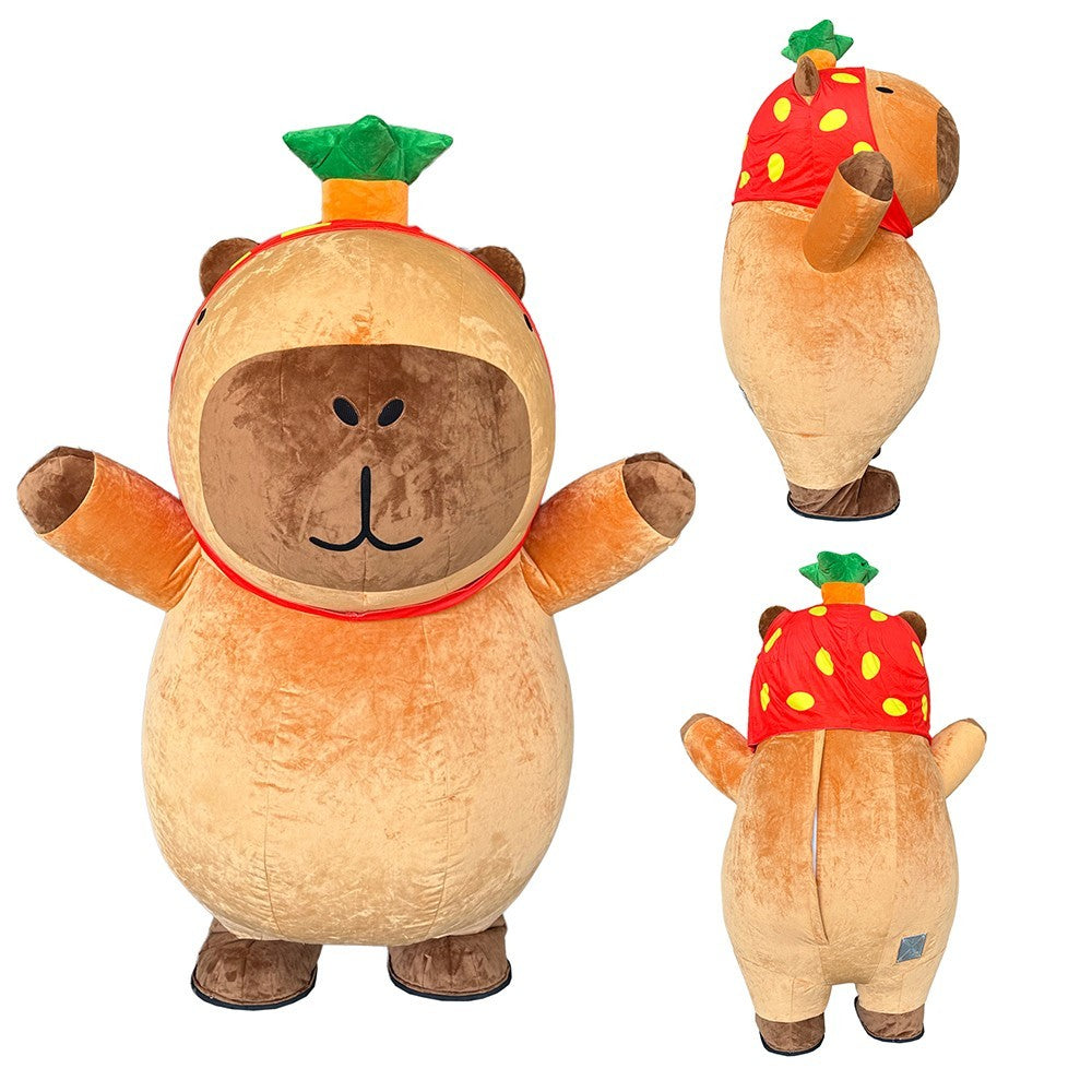Capybara Inflatable Mascot Costume Plush Halloween Carnival Cosplay Party Outfit Halloween Fast