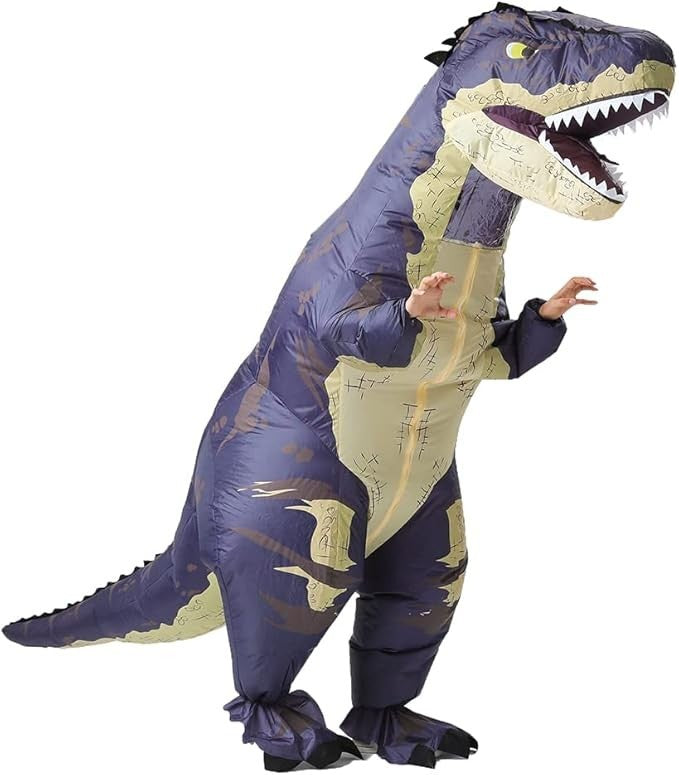 7ft T-Rex Inflatable Costume Adult Size for Halloween Cosplay Party Fancy Dress Halloween Fast