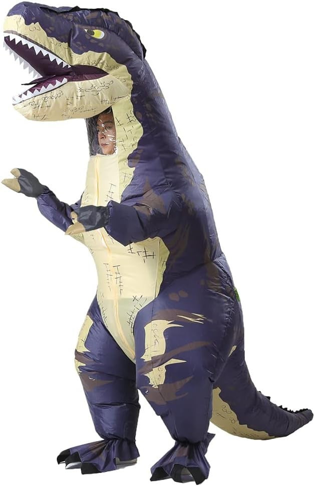 7ft T-Rex Inflatable Costume Adult Size for Halloween Cosplay Party Fancy Dress Halloween Fast