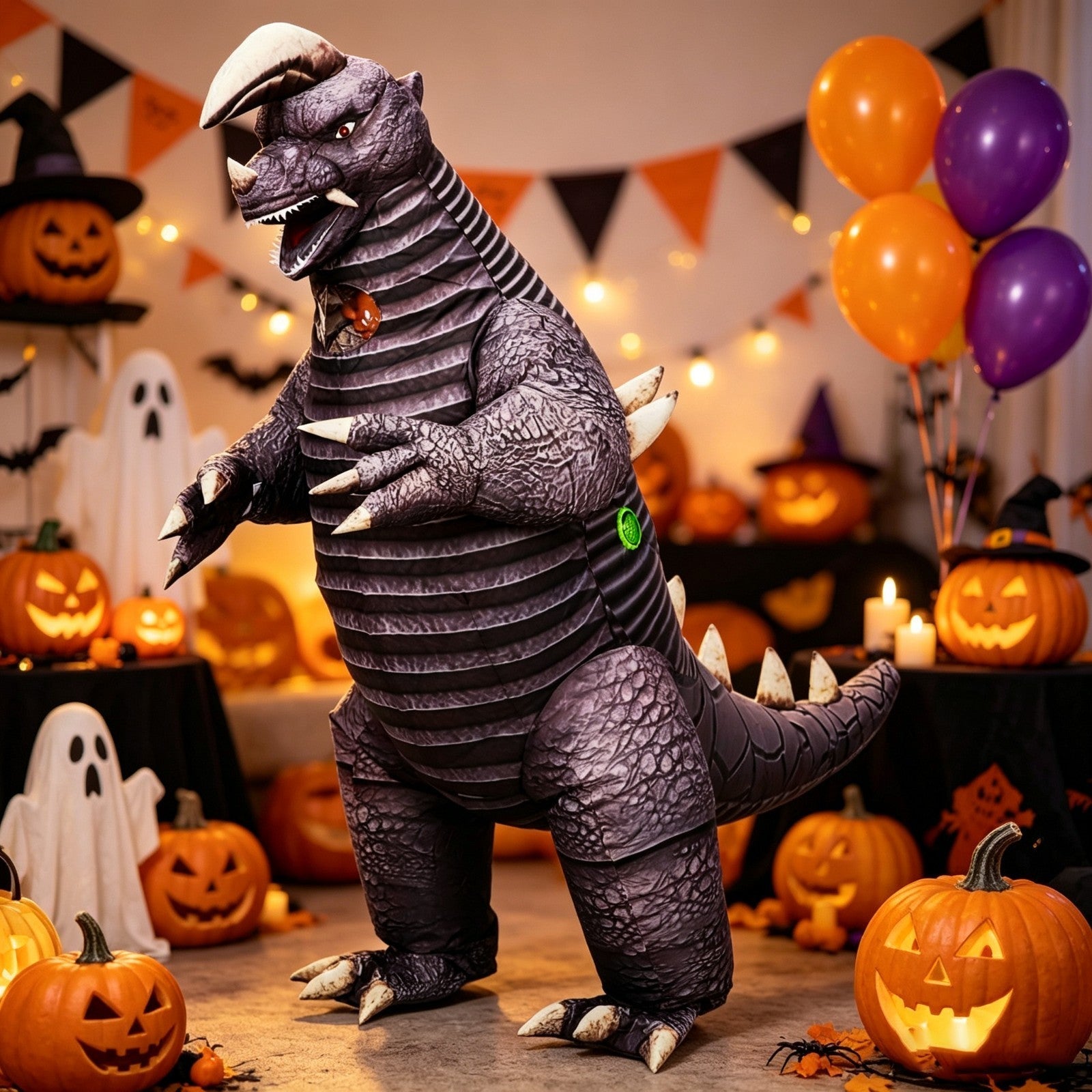 Black King Monster Inflatable Costume Adult Halloween Cosplay Party Fancy Dress Halloween Fast