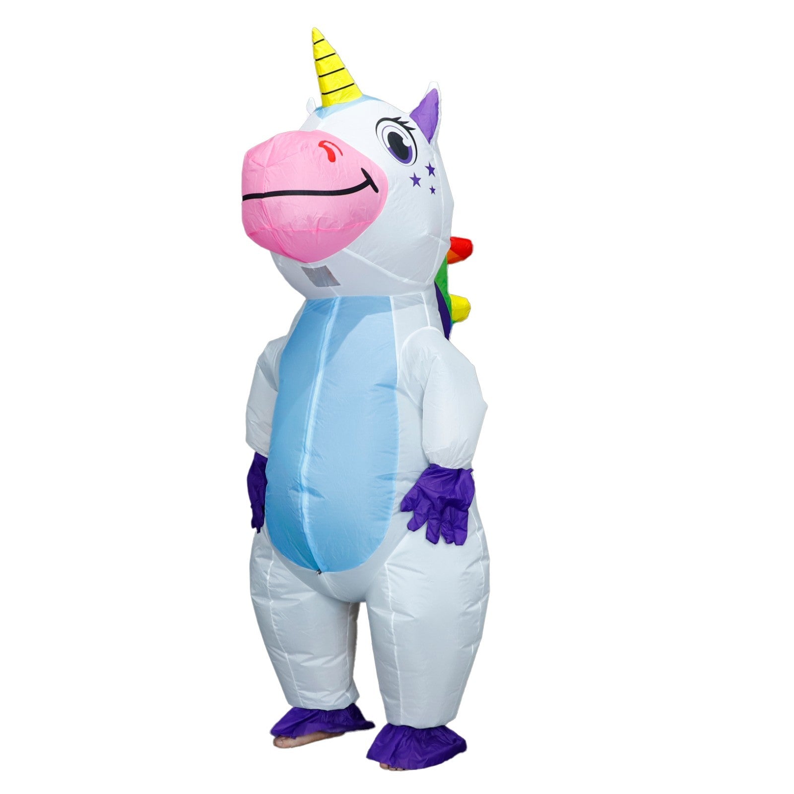 7' Cute Unicorn Inflatable Costume Adult for Halloween Cosplay Party Fancy Dress Halloween Fast
