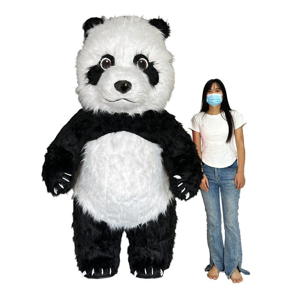 Giant Panda Inflatable Mascot Costume Plush Halloween Carnival Cosplay Outfit Halloween Fast