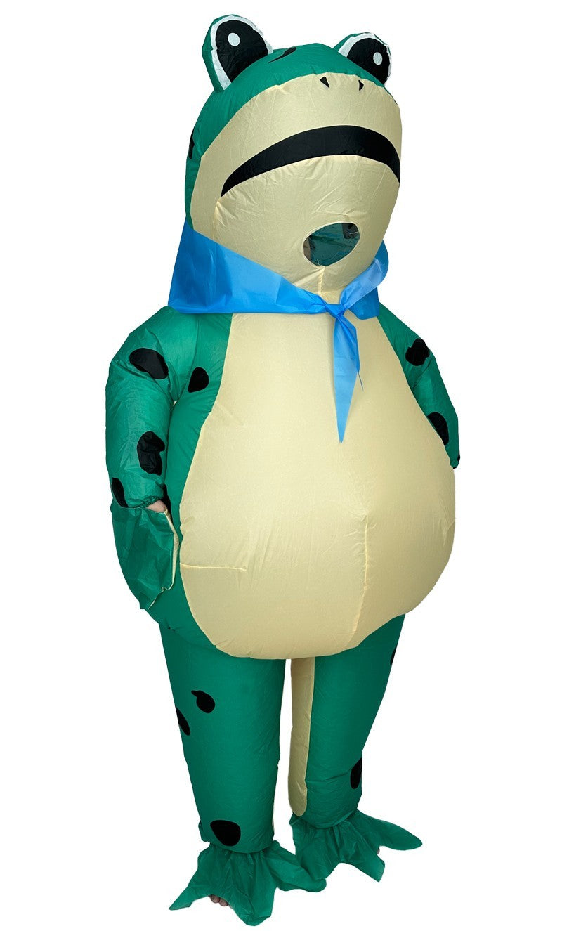 7' Green Frog Inflatable Costume Adult for Halloween Cosplay Party Fancy Dress Halloween Fast
