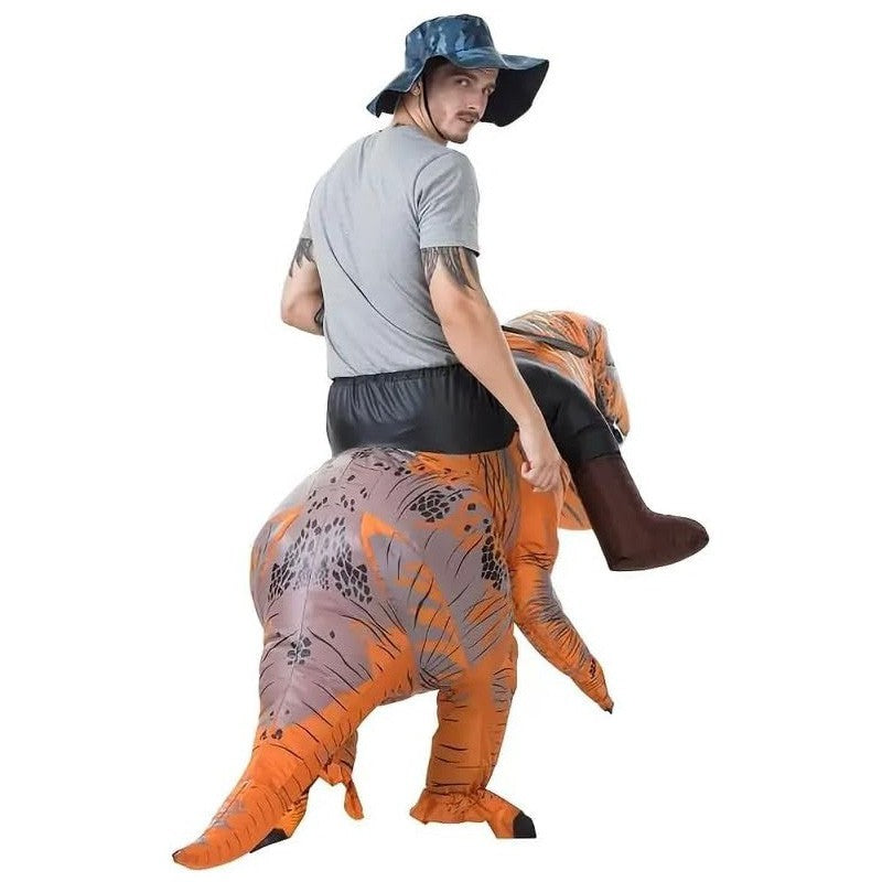 T-Rex Ride on Inflatable Costume Adult for Halloween Cosplay Party Fancy Dress Halloween Fast