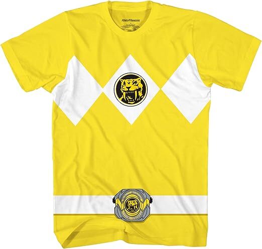 Mighty Morphin Power Rangers Red Blue Pink Green Black Halloween Costume Tee Halloween Fast