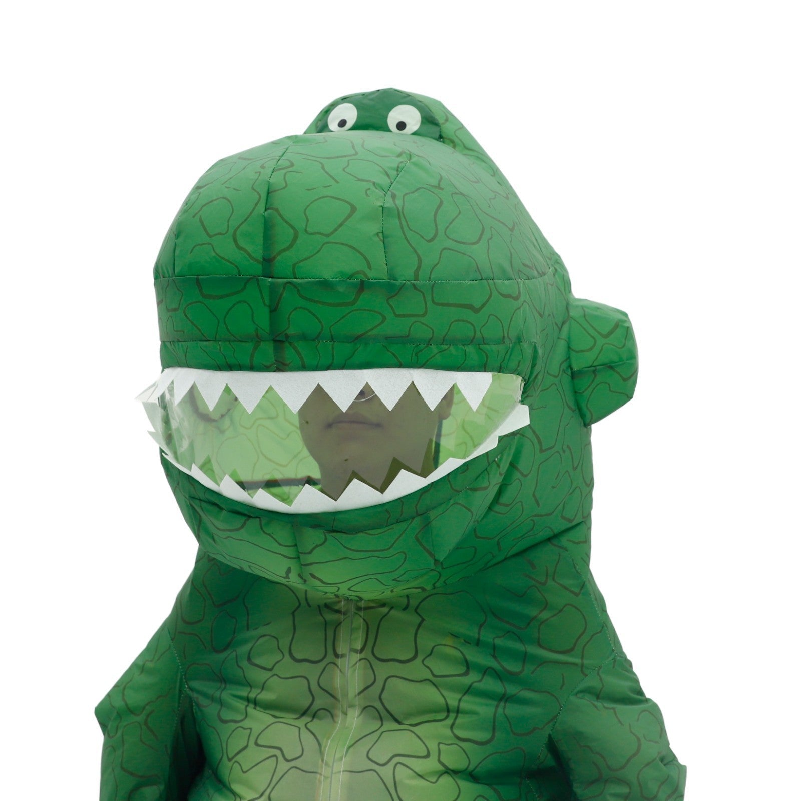 7' Green T-Rex Inflatable Costume Adult for Halloween Cosplay Party Fancy Dress Halloween Fast