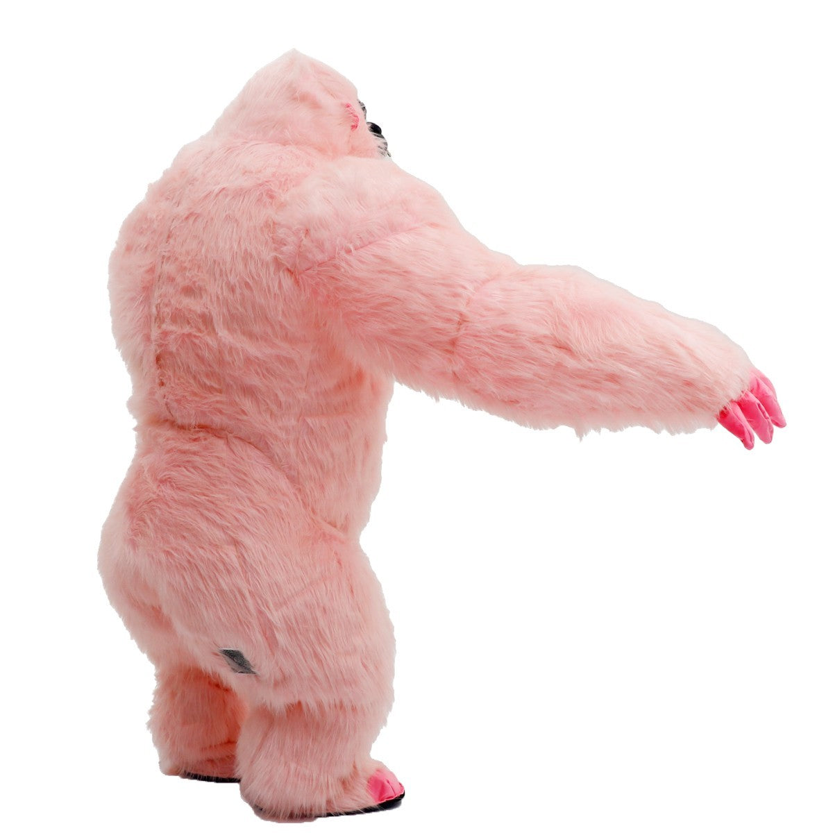 Fluffy Pink Gorilla Inflatable Costume Mascot Halloween Party Outfit w/Battery Halloween Fast