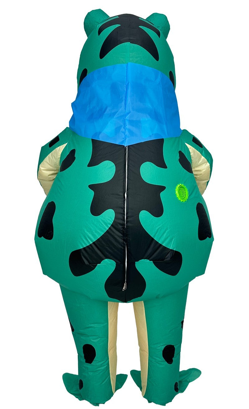 7' Green Frog Inflatable Costume Adult for Halloween Cosplay Party Fancy Dress Halloween Fast
