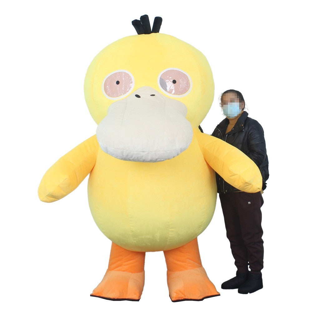 2m Yellow Psyduck Inflatable Mascot Costume Plush Carnival Cosplay Party Outfit Halloween Fast