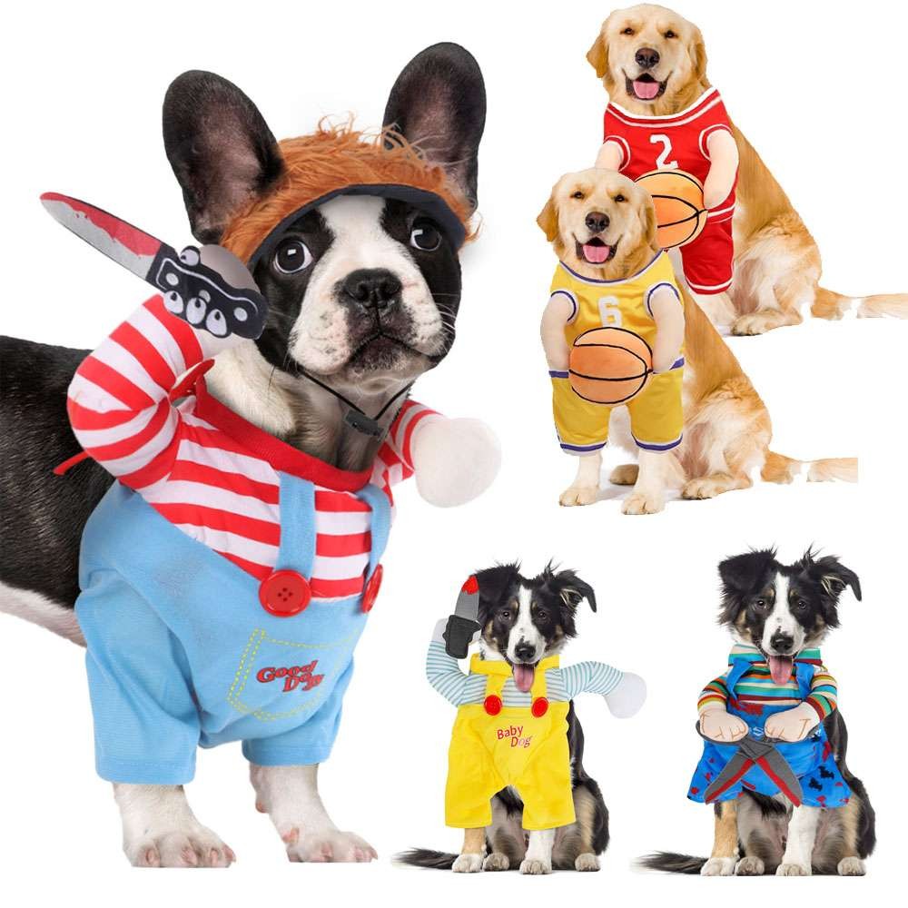 Animal Holiday Party Pet Costume Cloths For Dog Dress Up Cosplay Clothes NEW Halloween Fast