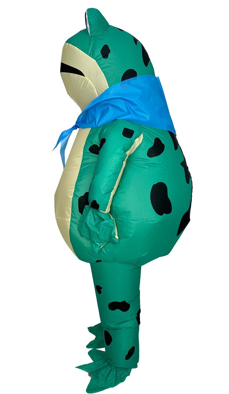 7' Green Frog Inflatable Costume Adult for Halloween Cosplay Party Fancy Dress Halloween Fast