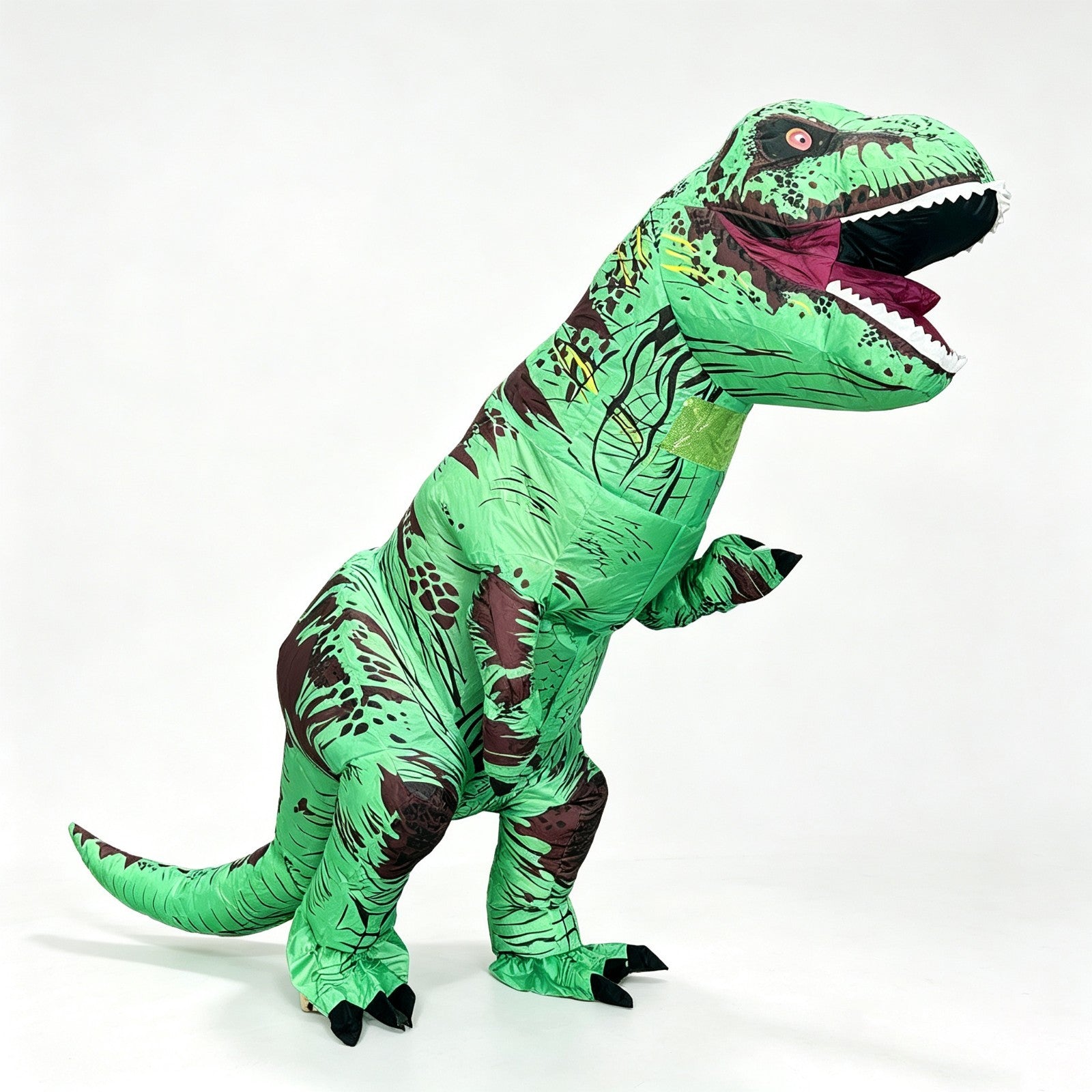 7' Green T-Rex Inflatable Costume Adult for Halloween Cosplay Party Fancy Dress Halloween Fast
