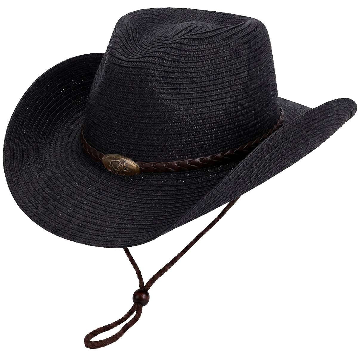 Men Women Wide Brim Western Cowboy Straw Hat Outdoor Sun Protection Hat Halloween Fast