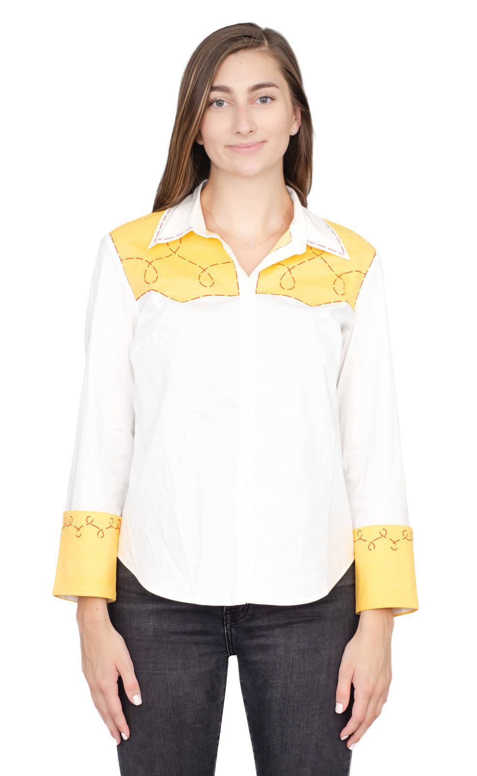 Women's Replica Jessie Cowgirl Costume Shirt Halloween Toy Story Cosplay Outfit Halloween Fast