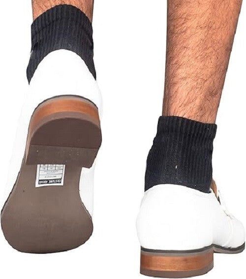 Cousin Eddie Christmas White Shoes Halloween Costume Party Footwear Men's Dress Halloween Fast
