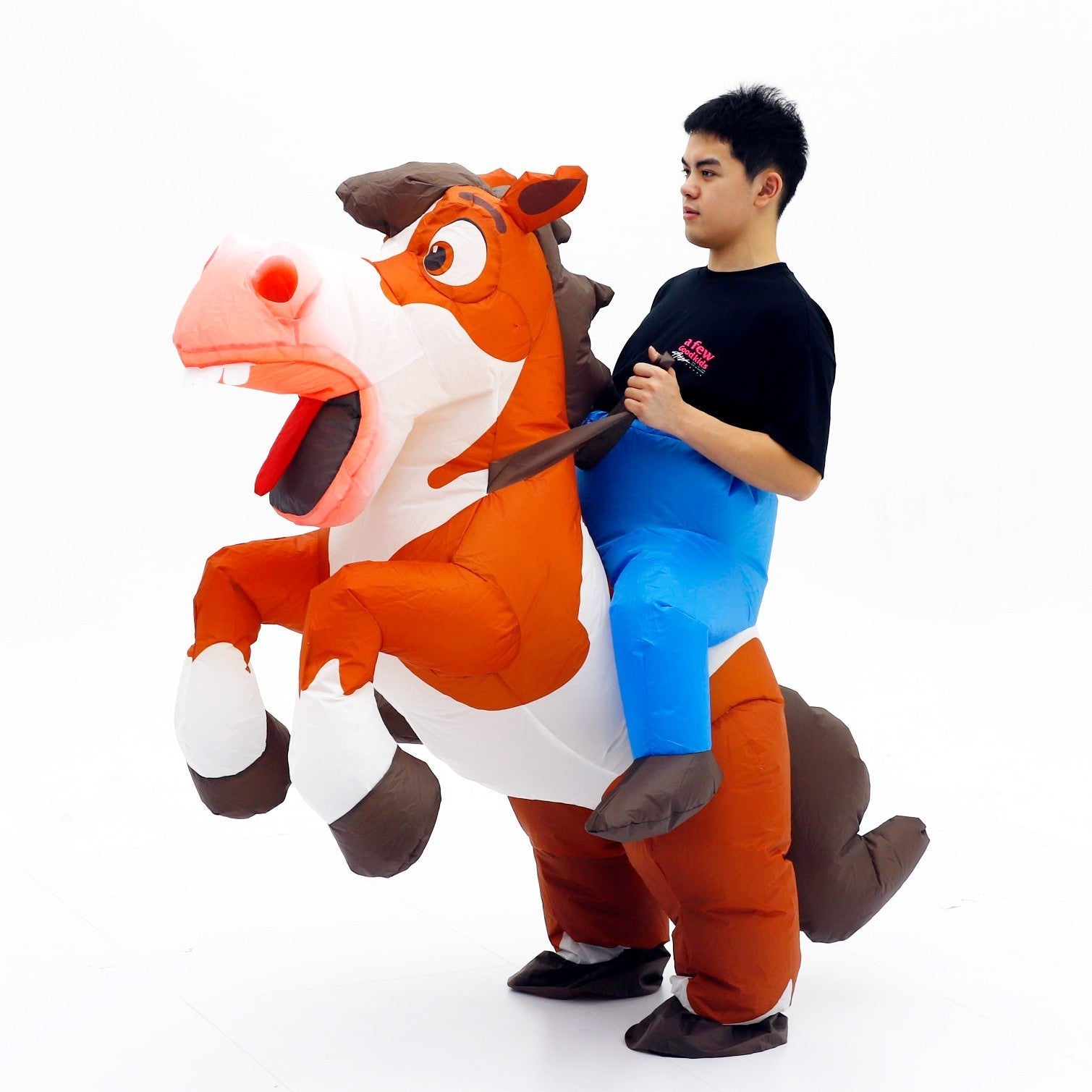 Fun Cowboy Ride on Inflatable Costume Adult Halloween Cosplay Party Fancy Dress Halloween Fast