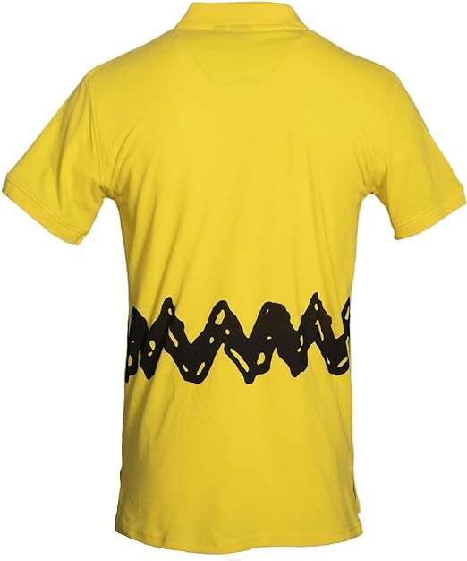 Unisex Peanuts Charlie Brown Zig Zag Replica Halloween Costume Cosplay Shirt Halloween Fast