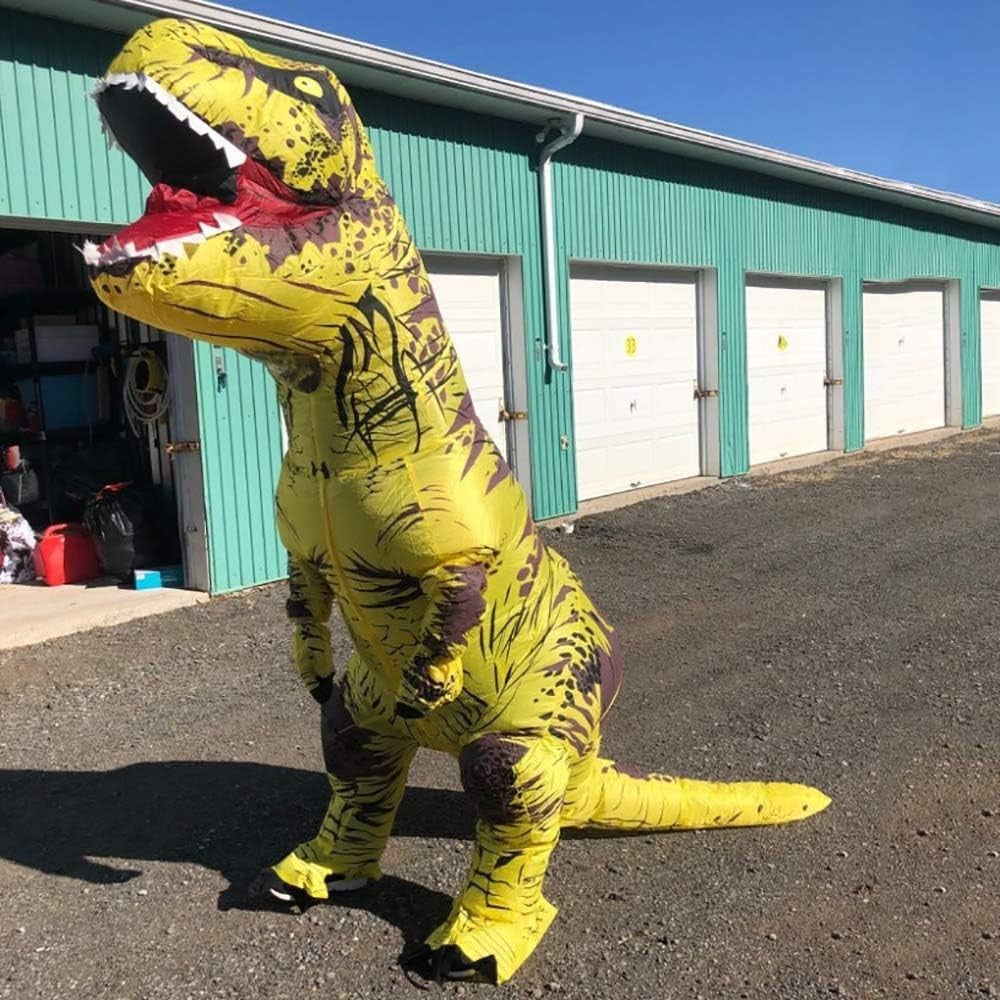 7ft T-Rex Inflatable Costume Adult Size for Halloween Cosplay Party Fancy Dress Halloween Fast