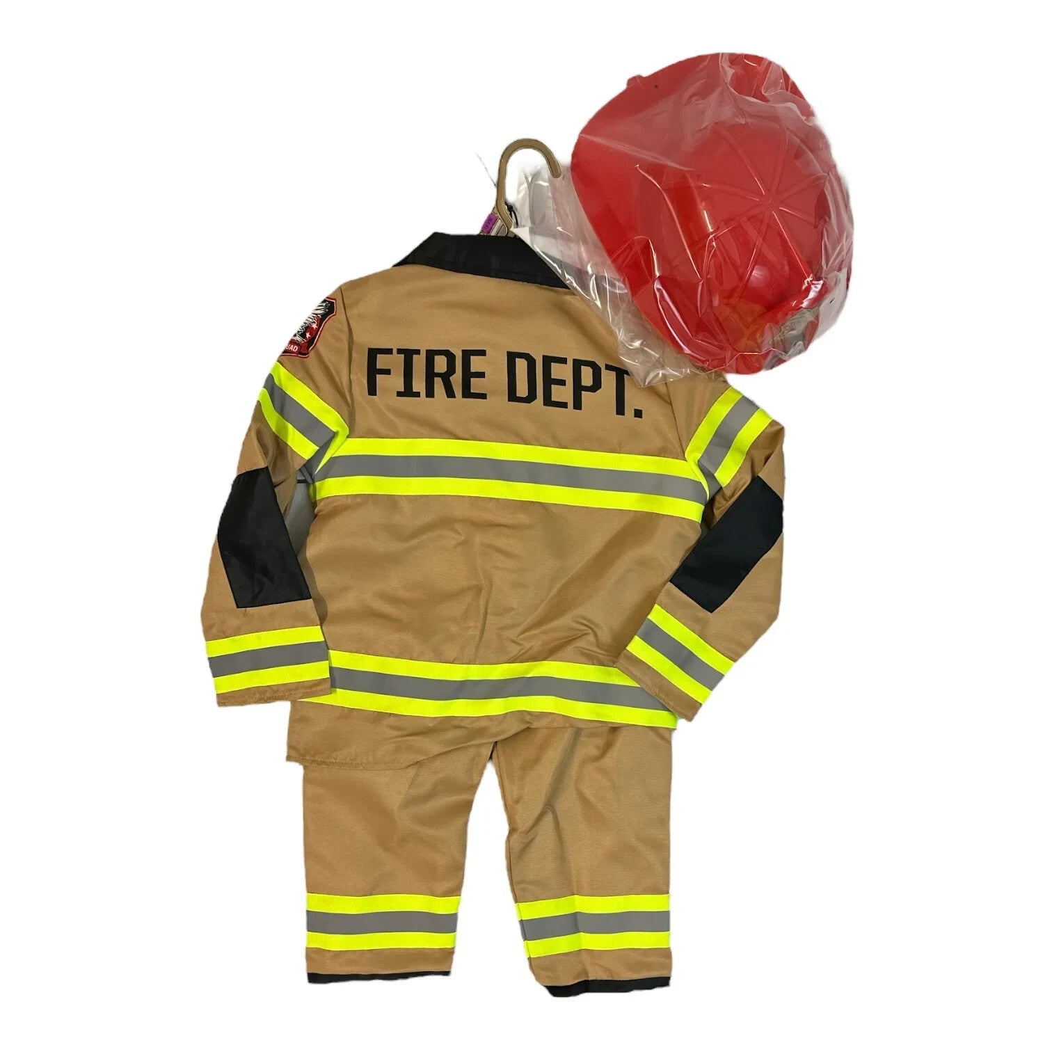 Disguise Unisex Kid's Halloween/Dress-Up Firefighter Costume Tan, M (8-10) Halloween Fast