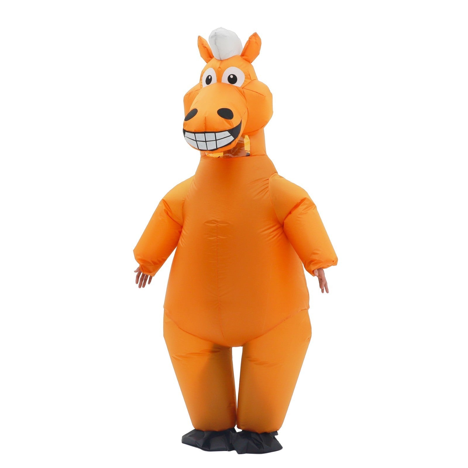 7' Orange Horse Inflatable Costume Adult for Halloween Cosplay Party Fancy Dress Halloween Fast