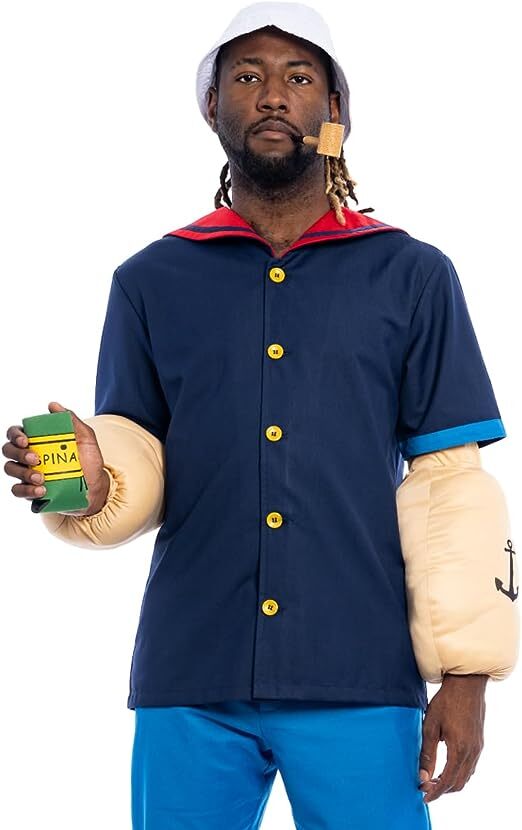 Popeye Sailor Man Muscle Spinach Arms with Tatoos Halloween Costume Accessory Halloween Fast