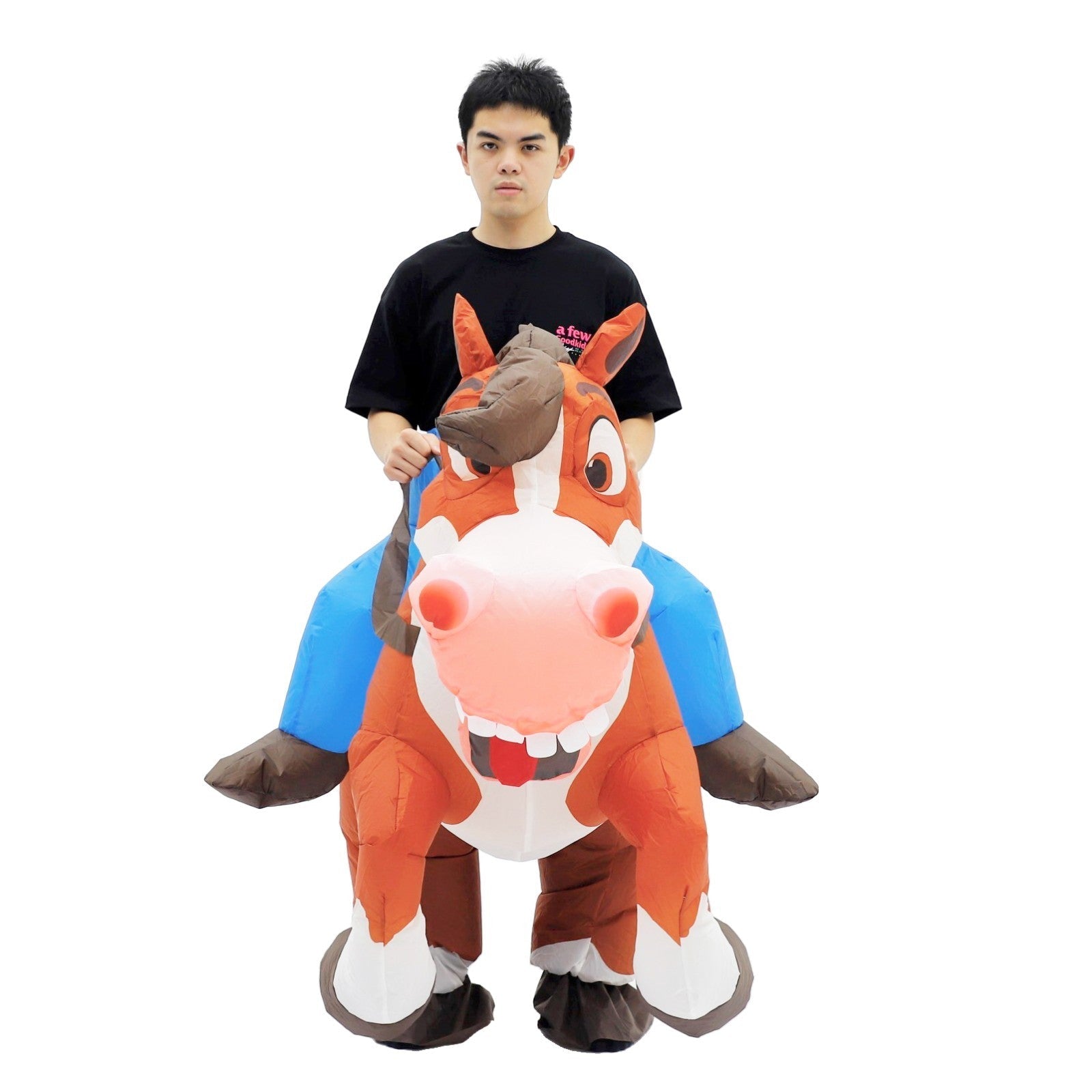Fun Cowboy Ride on Inflatable Costume Adult Halloween Cosplay Party Fancy Dress Halloween Fast