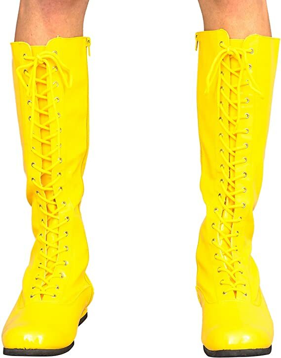 Adult Wrestling Halloween Costume Cosplay Lace-Up Zipper Boots Multiple Color Halloween Fast