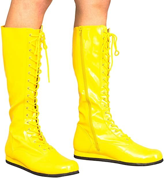 Adult Wrestling Halloween Costume Cosplay Lace-Up Zipper Boots Multiple Color Halloween Fast
