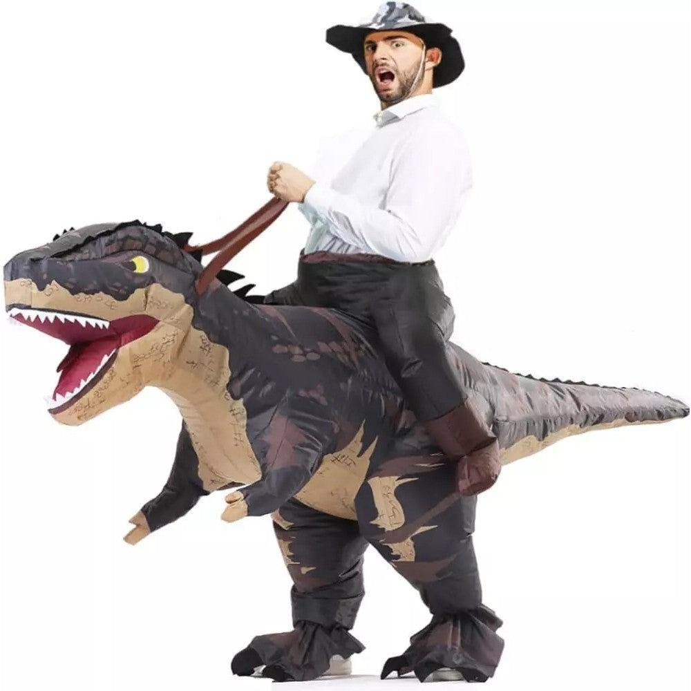 T-Rex Ride on Inflatable Costume Adult for Halloween Cosplay Party Fancy Dress Halloween Fast