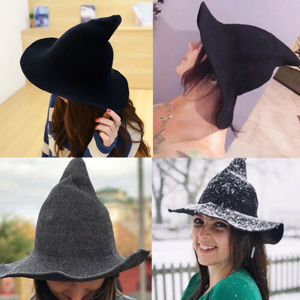 Modern Witch Hat Made From High Quality Sheep Wool Halloween Party Witch Hat US Halloween Fast