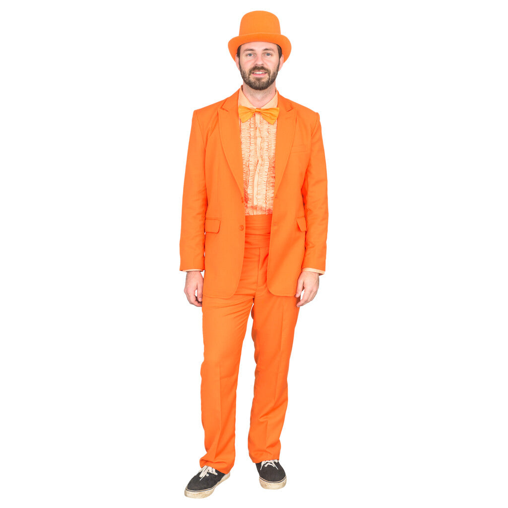 Dumb and Dumber Orange Tuxedo Adult Unisex Halloween Cosplay Costume Halloween Fast
