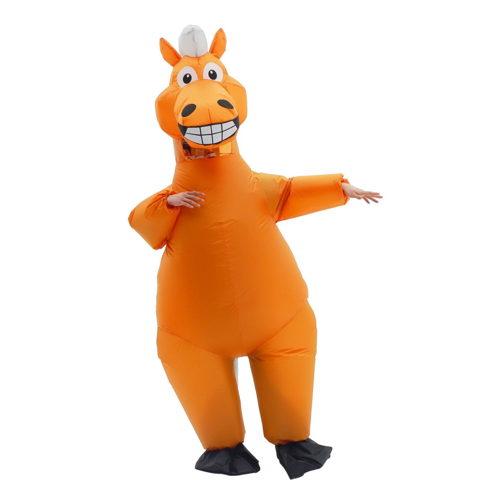 7' Orange Horse Inflatable Costume Adult for Halloween Cosplay Party Fancy Dress Halloween Fast