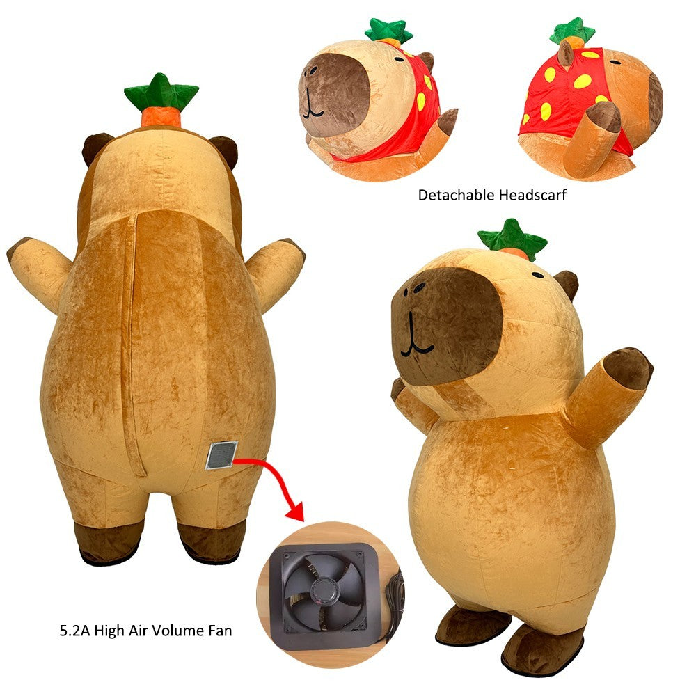 Capybara Inflatable Mascot Costume Plush Halloween Carnival Cosplay Party Outfit Halloween Fast