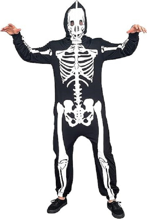 Adult Unisex Skeleton Suit Halloween Cosplay Costume Full Suit Halloween Fast