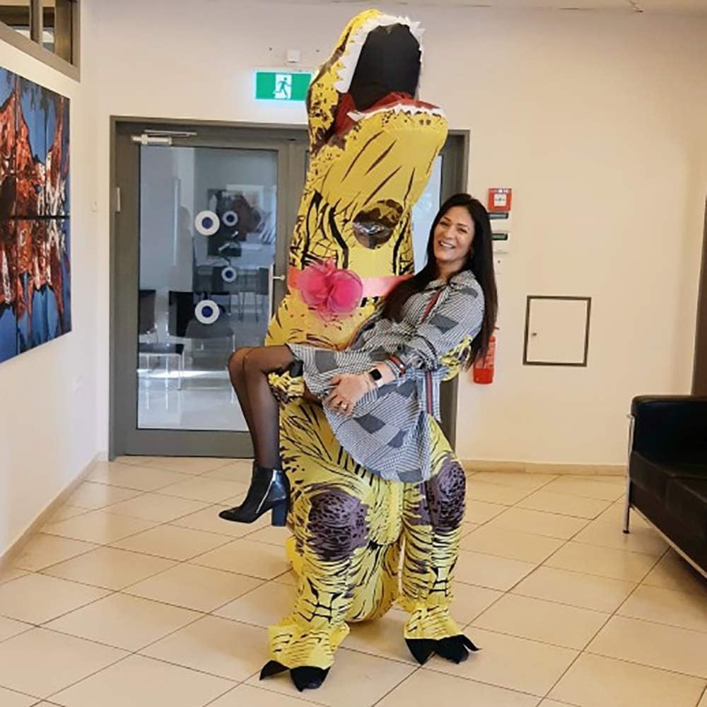 7ft T-Rex Inflatable Costume Adult Size for Halloween Cosplay Party Fancy Dress Halloween Fast