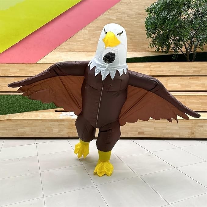 7' Giant Eagle Inflatable Costume Adult for Halloween Cosplay Party Fancy Dress Halloween Fast