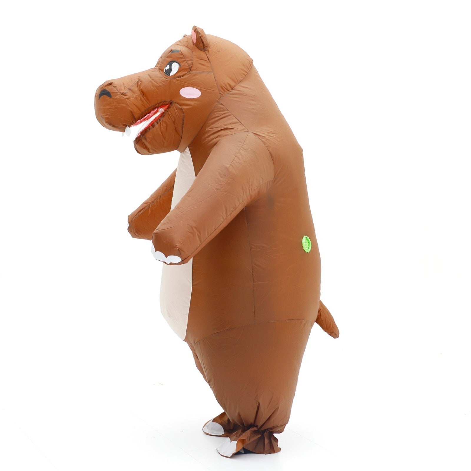 7' Brown Hippo Inflatable Costume Adult for Halloween Cosplay Party Fancy Dress Halloween Fast