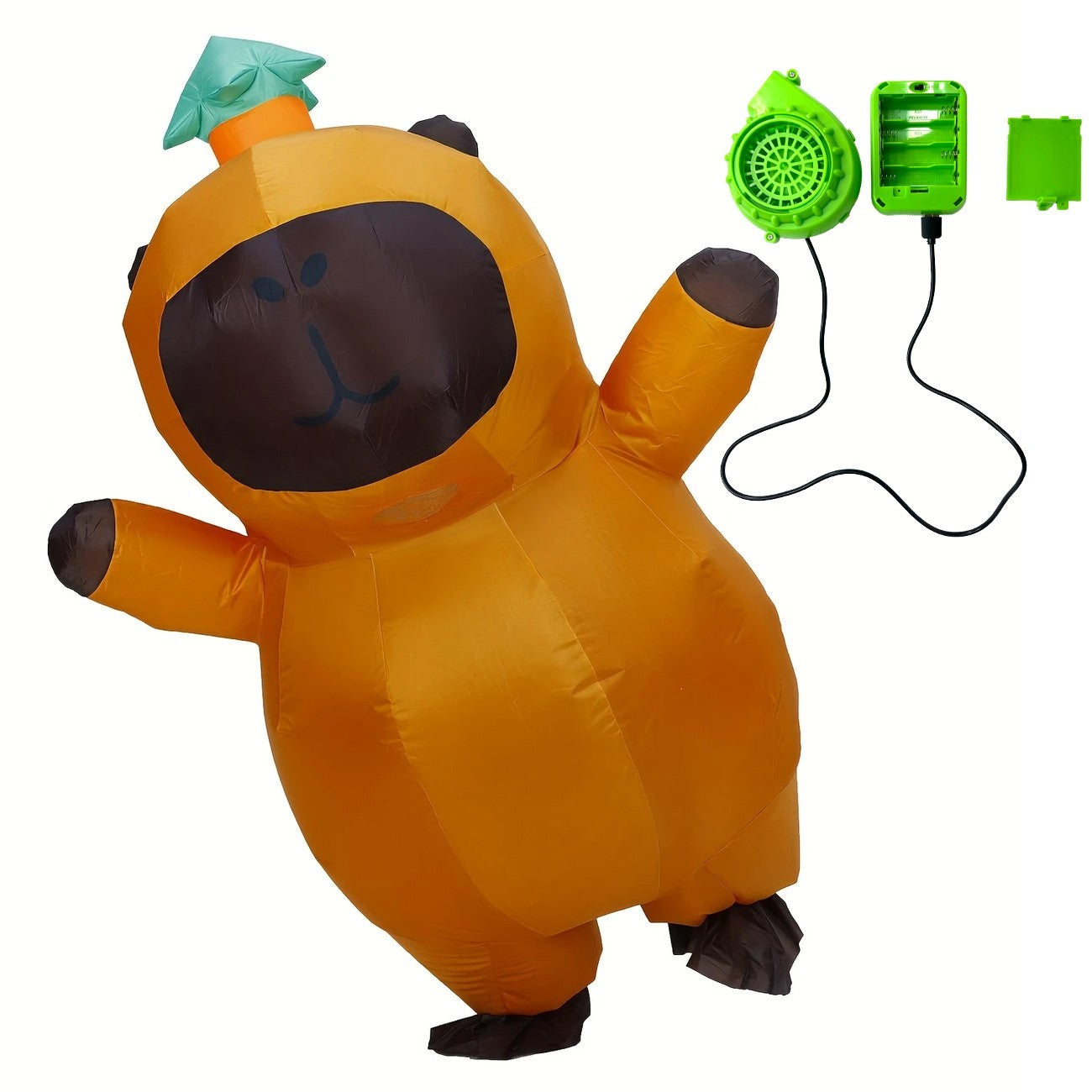 7ft Capybara Inflatable Costume Adult for Halloween Cosplay Party Fancy Dress Halloween Fast