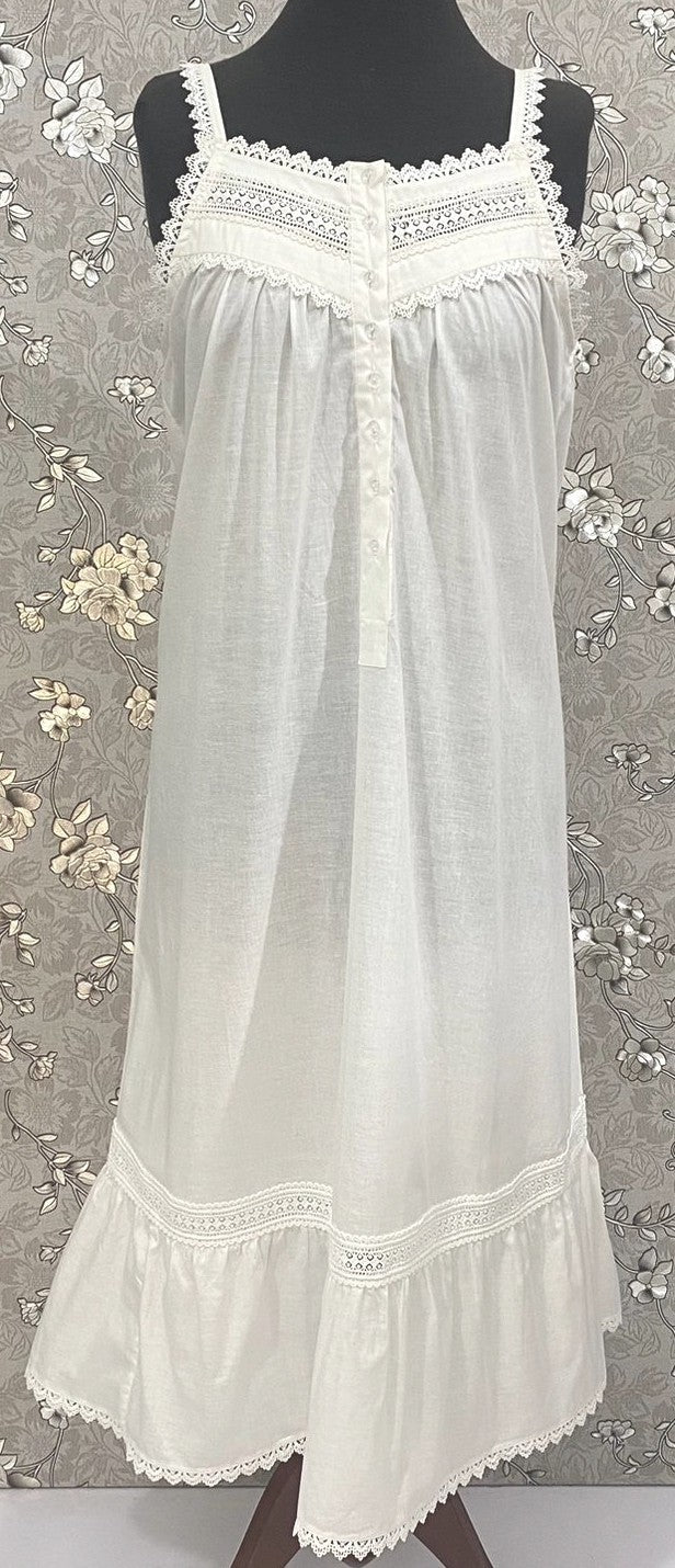 SoieRose Victorian Lace-Trimmed 100% Cotton Nightgown SR-1155 (Qty 4)