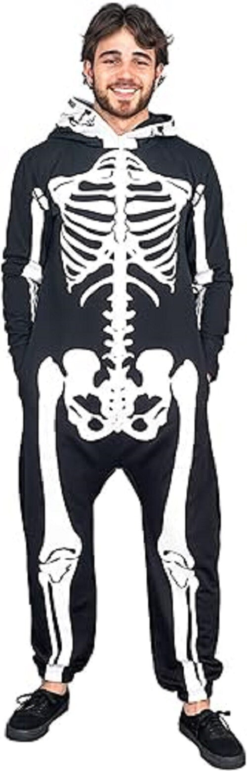 Adult Unisex Skeleton Suit Halloween Cosplay Costume Full Suit Halloween Fast