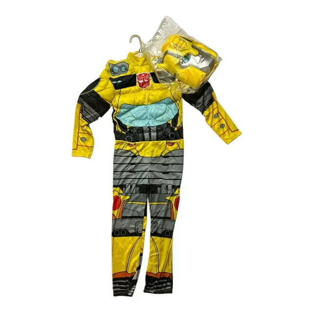 Disguise Boy's Transformers Bumblebee Dress Up Jumpsuit & Mask Costume L (10-12) Halloween Fast
