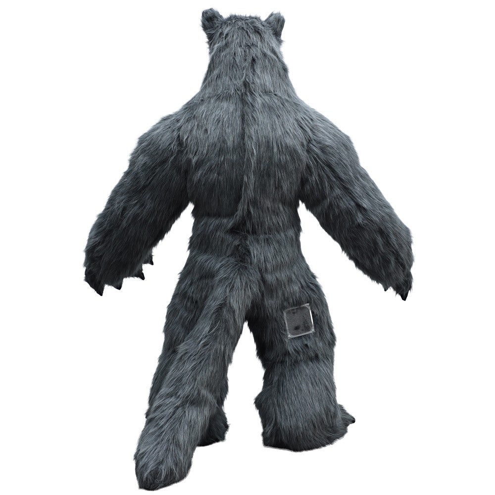 Giant Furry Gray Werewolf Inflatable Mascot Costume Halloween Outfit Fancy Dress Halloween Fast