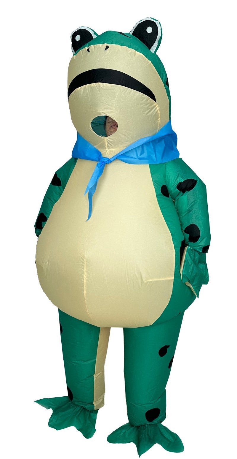 7' Green Frog Inflatable Costume Adult for Halloween Cosplay Party Fancy Dress Halloween Fast