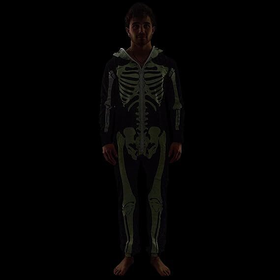 Adult Unisex Skeleton Suit Halloween Cosplay Costume Full Suit Halloween Fast