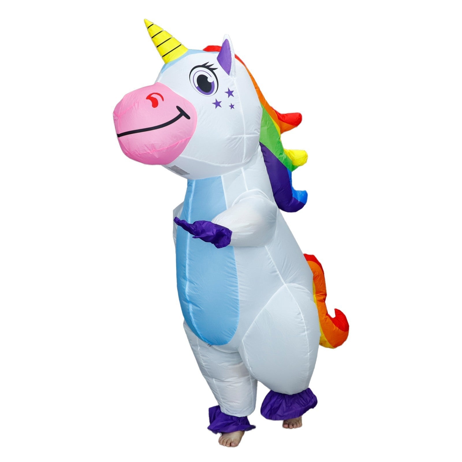 7' Cute Unicorn Inflatable Costume Adult for Halloween Cosplay Party Fancy Dress Halloween Fast