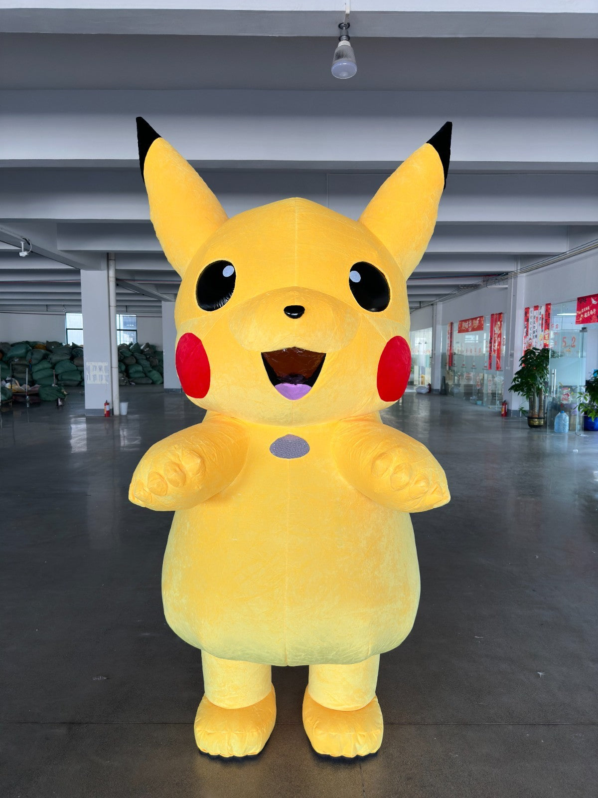8.5FT Inflatable Giant Pikachu Mascot Costume Plush Halloween Cosplay Party Suit Halloween Fast
