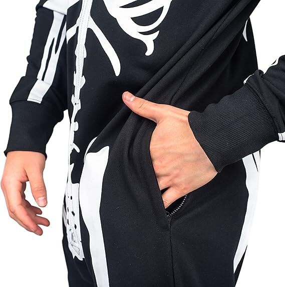 Adult Unisex Skeleton Suit Halloween Cosplay Costume Full Suit Halloween Fast